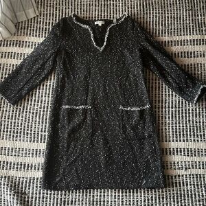 Max Studio London Size Small Black Tweed Shift Dress